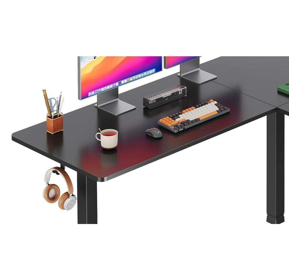 Amazon.com: DEVAISE L Shaped Standing Desk Adjustable Height, Dual